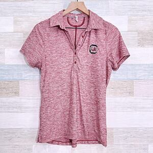 South Carolina Gamecocks Golf Polo Shirt Red Under Armour Fitted Womens Small